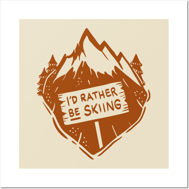 Funny Skiing Ski Shirts and Gifts Wall Art by Shirtbubble